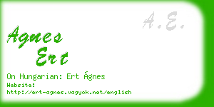 agnes ert business card